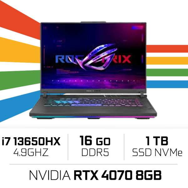 ASUS ROG STRIX G614J Intel Core i7-13650HX/16GB DDR5/1TB SSD/RTX4070 16" PC Portables Gamer ASUS, Ultra Pc Gamer Maroc