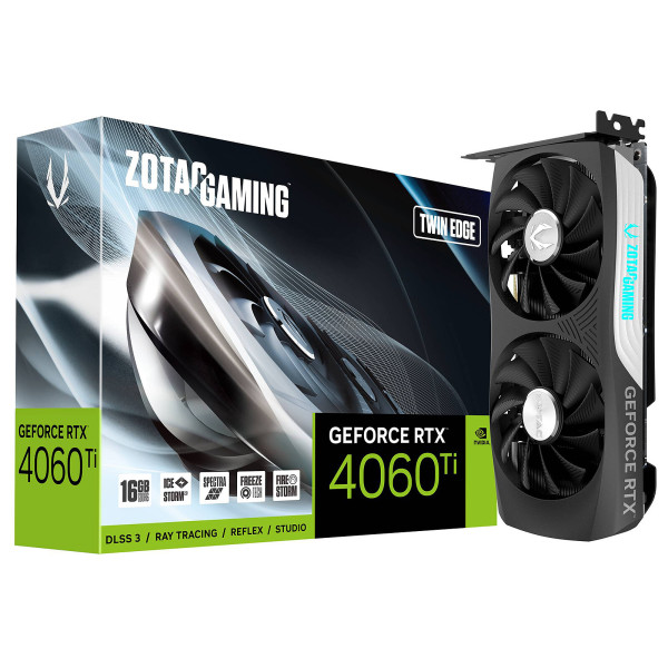 ZOTAC GeForce RTX 4060 Ti Twin Edge 16GB GDDR6 Cartes graphiques Zotac, Ultra Pc Gamer Maroc