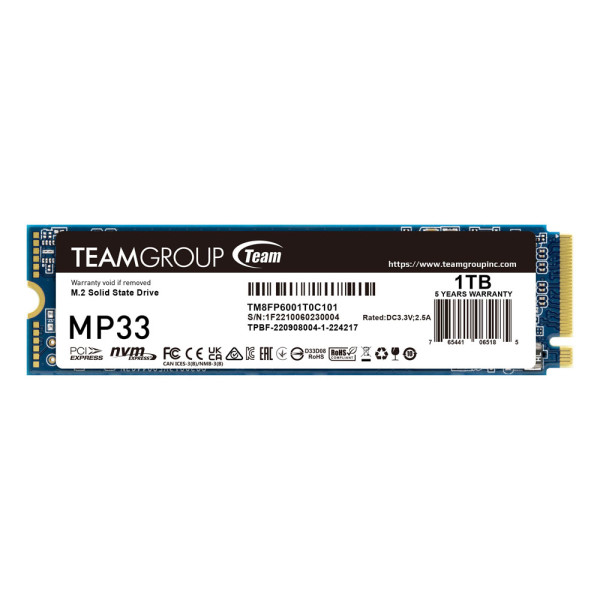 TeamGroup MP33 PRO M.2 PCIe NVMe 1TB Disques SSD Team Group, Ultra Pc Gamer Maroc