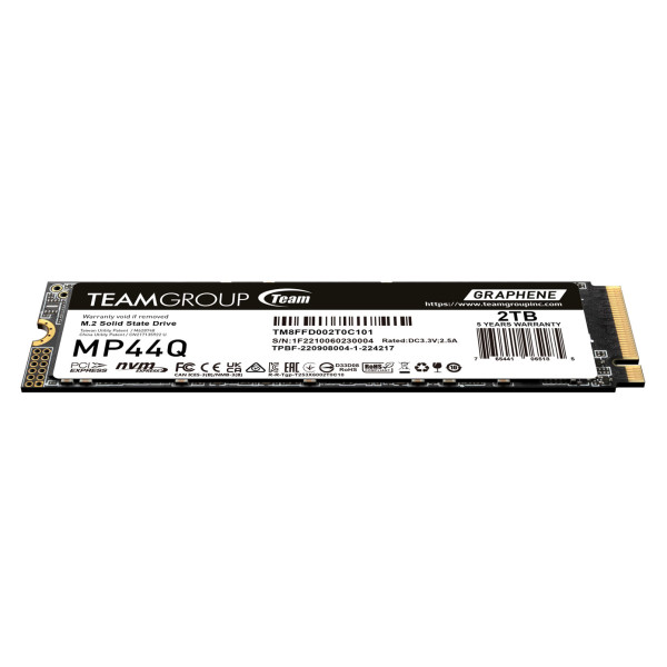 TeamGroup MP44Q M.2 PCIe NVMe 2TB Disques SSD Team Group, Ultra Pc Gamer Maroc