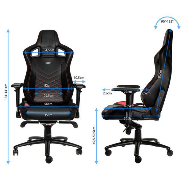 Noblechairs EPIC Black/Red Chaise gamer Noblechairs, Ultra Pc Gamer Maroc