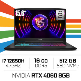 MSI Cyborg 15 A12VF-1281XMA i7-12650H/16GB/512GB SSD/RTX4060 8GB/15.6'' 144Hz IPS PC Portables Gamer MSI, Ultra Pc Gamer Maroc