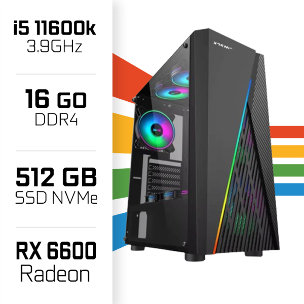 ゲーミングPC 1台目に i5-11600k rx6600 500gb 16gb ゲーミングPC 1台目に i5-11600k rx6600 500gb 16gb