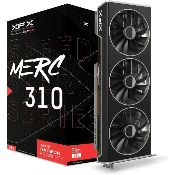 XFX SPEEDSTER MERC 310 AMD Radeon™ RX 7900 XTX Black Edition 24Go GDDR6X AMD XFX, Ultra Pc Gamer Maroc