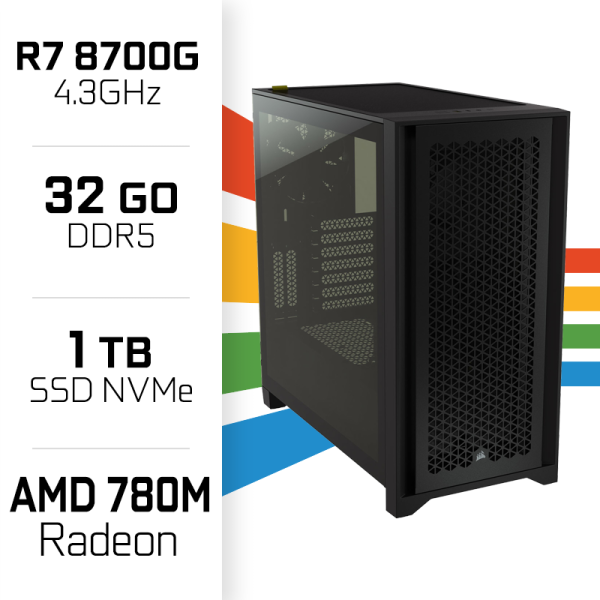 PC Gamer UltraPC Ryzen 7 8700G/1TB SSD/32GB/Radeon 780M PC Gamer Standard UltraPC, Ultra Pc Gamer Maroc