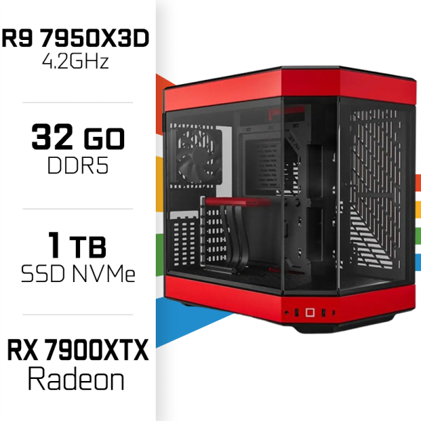 PC Gamer UltraPC Ryzen 9 7950X3D/1TB SSD/32GB DDR5/RX7900XTX PC Gamer Avancé UltraPC, Ultra Pc Gamer Maroc
