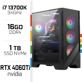 PC Gamer UltraPC Core i7 13700K/1TB SSD/16GB/RTX4060Ti PC Gamer Avancé UltraPC, Ultra Pc Gamer Maroc