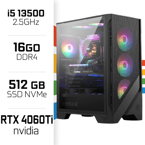 PC Gamer UltraPC i5 13500/512GB SSD/16GB/RTX4060Ti PC Gamer Standard UltraPC, Ultra Pc Gamer Maroc