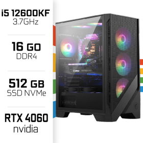 PC Gamer UltraPC Core i5 12600KF/512GB SSD/16GB/RTX4060 PC Gamer Standard UltraPC, Ultra Pc Gamer Maroc