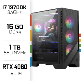 PC Gamer UltraPC Core i7 13700K/1TB SSD/16GB/RTX4060 PC Gamer Avancé UltraPC, Ultra Pc Gamer Maroc