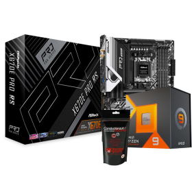 Bundle AMD Ryzen 9 7950X3D (4.2 GHz / 5.7 GHz) + ASRock X670E Pro RS + Thermal Grizzly Kryonaut (1 gramme) Processeurs UltraP...