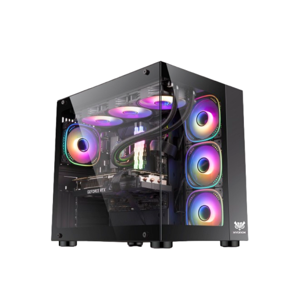 HYBROK TITAN EVO BLACK (7 Fans ARGB) Boitiers PC HYBROK, Ultra Pc Gamer Maroc