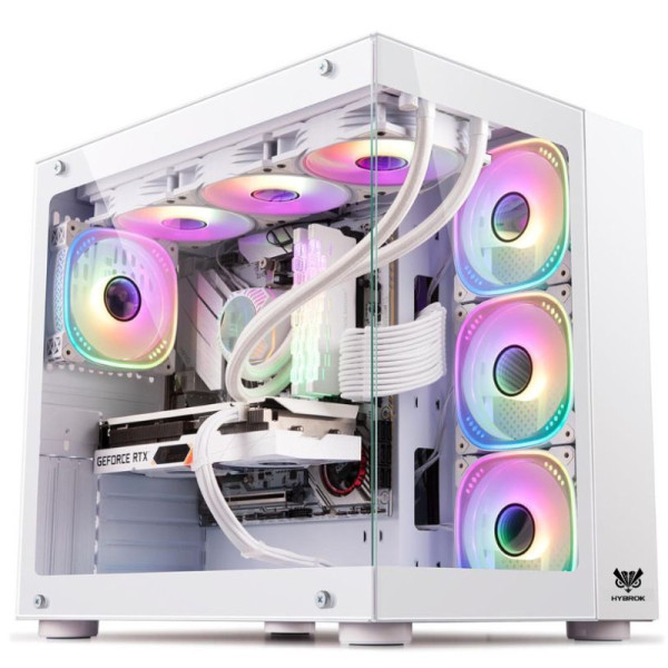 HYBROK TITAN EVO White (7 Fans ARGB) Boitiers PC HYBROK, Ultra Pc Gamer Maroc