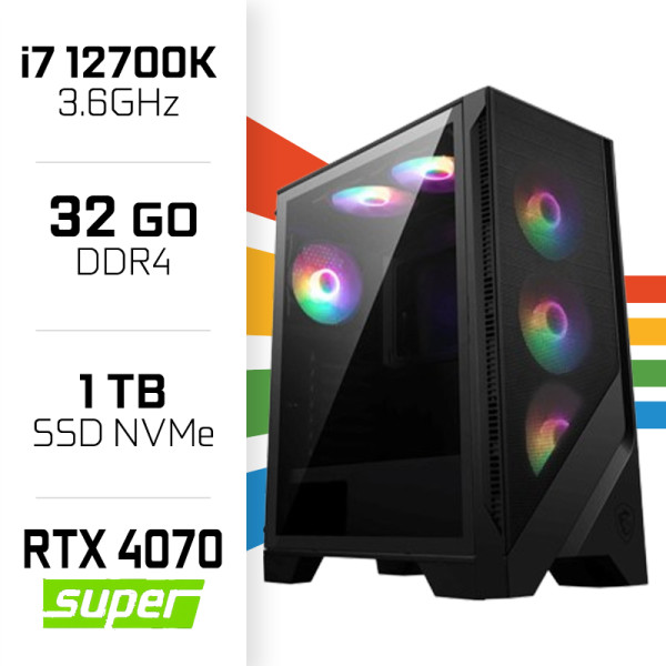 PC Gamer AURUMPC Intel I7-14700KF / RTX 5070Ti 16Go / 32Go DDR4 / 1To SSD / Windows 11 - Monté Et Testé