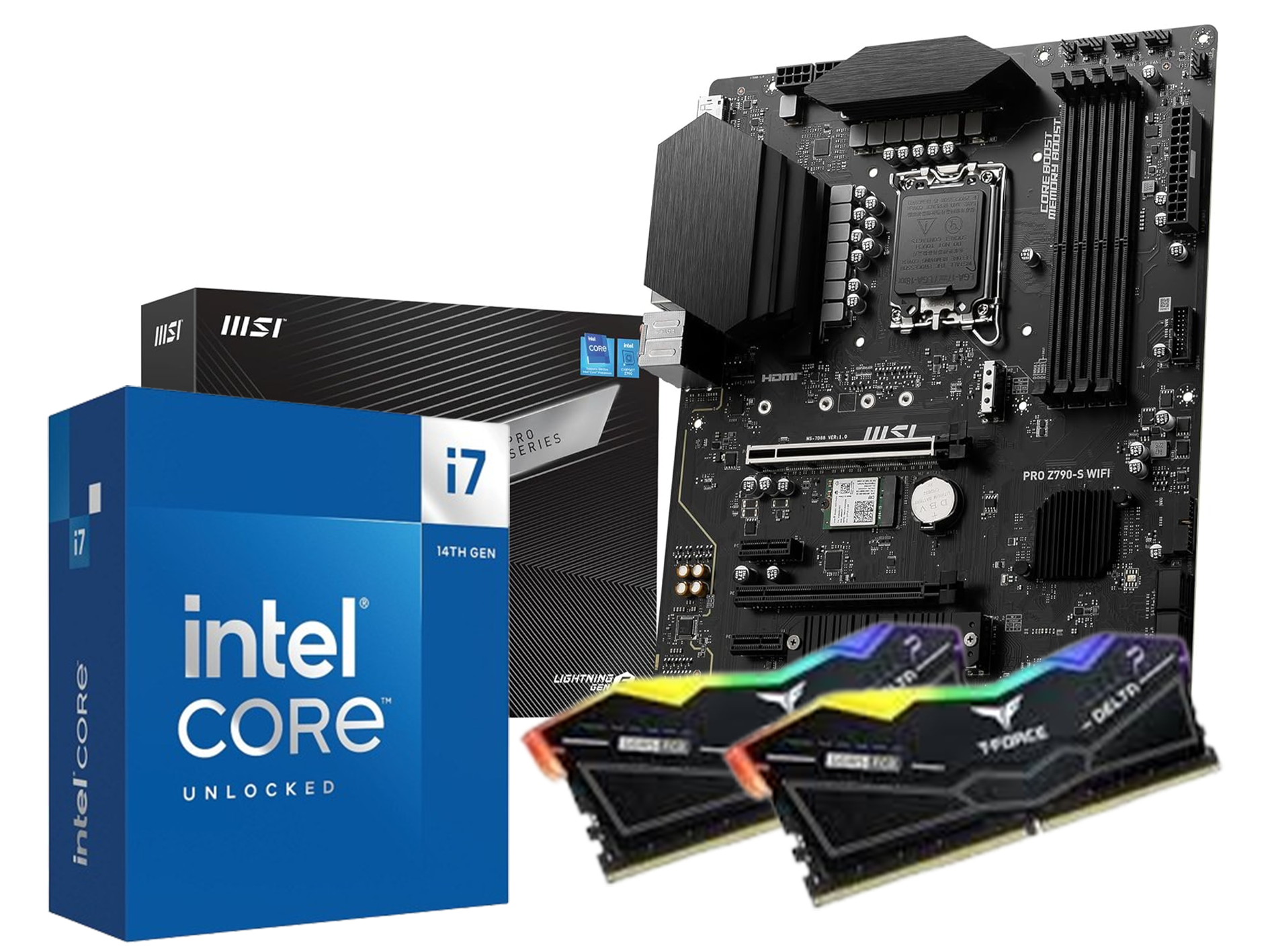 Bundle Intel Core i7 14700k + MSI PRO Z790-S WIFI +