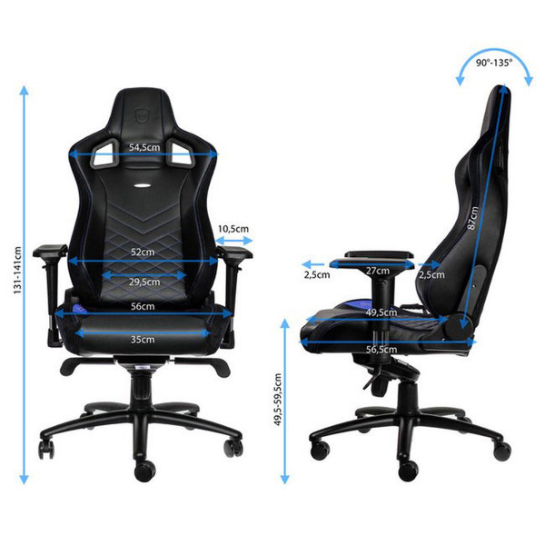 Noblechairs Epic (noir/bleu) Chaise gamer Noblechairs, Ultra Pc Gamer Maroc