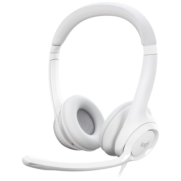 Logitech USB Headset H390 (Blanc) Casques Logitech, Ultra Pc Gamer Maroc