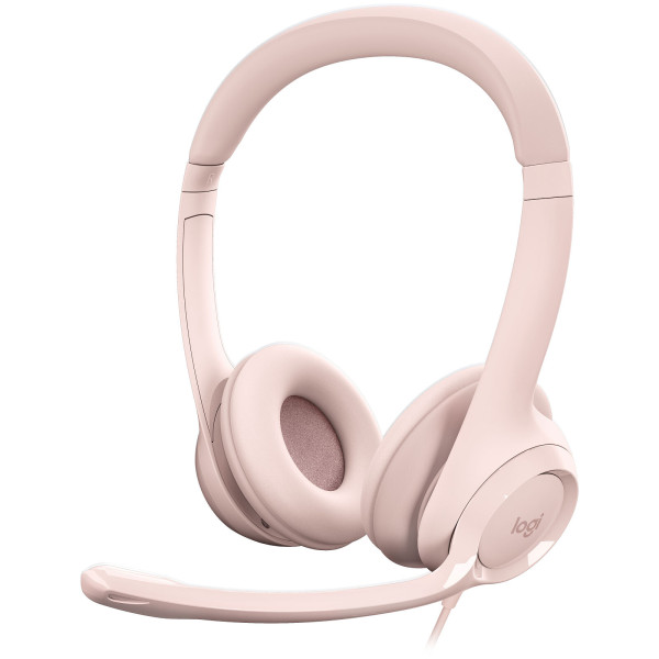 Logitech USB Headset H390 (Rose) Casques Logitech, Ultra Pc Gamer Maroc
