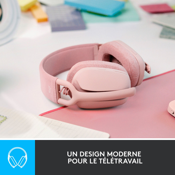 Logitech Zone Vibe 100 Rose Casques Logitech, Ultra Pc Gamer Maroc