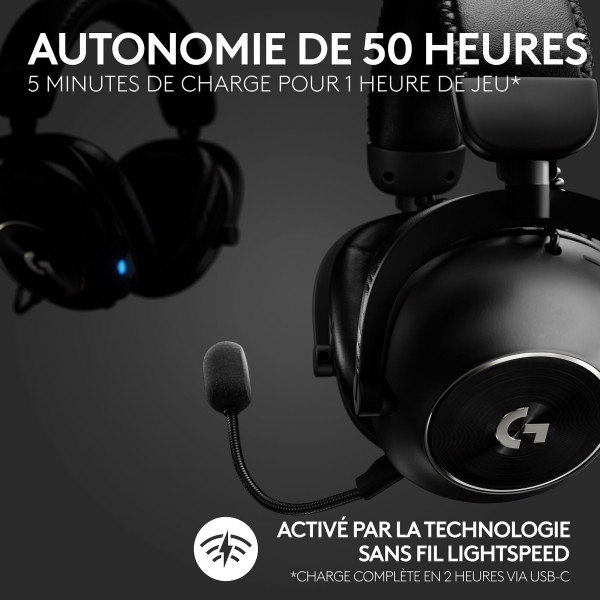 Logitech G Pro X 2 Lightspeed (Black) Casques Logitech, Ultra Pc Gamer Maroc