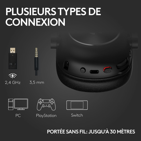 Logitech G Pro X 2 Lightspeed (Black) Casques Logitech, Ultra Pc Gamer Maroc