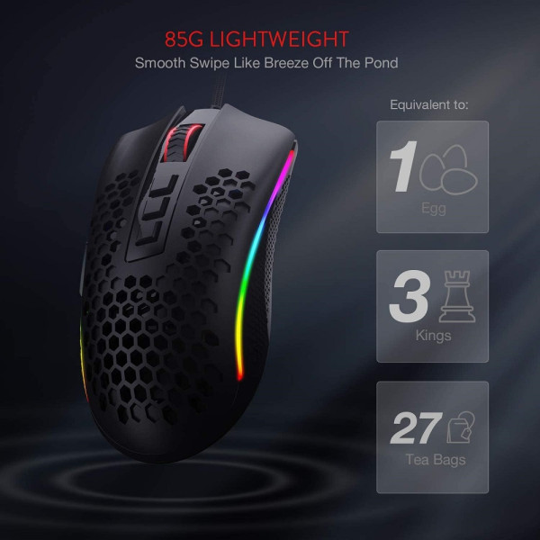 Redragon M808 Storm Lightweight RGB Souris Redragon, Ultra Pc Gamer Maroc