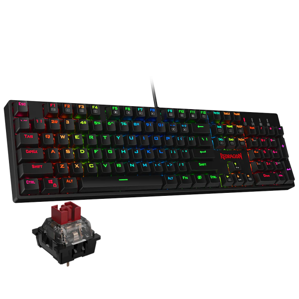 Redragon K582 SURARA RGB (Red Switches) Claviers Redragon, Ultra Pc Gamer Maroc