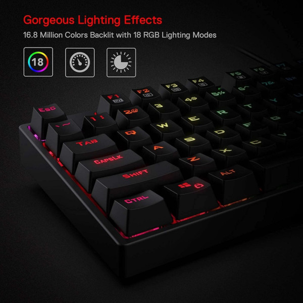 Redragon K582 SURARA RGB (Red Switches) Claviers Redragon, Ultra Pc Gamer Maroc