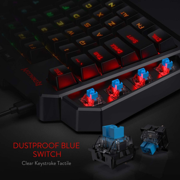 Redragon K585 DITI One-Handed RGB Claviers Redragon, Ultra Pc Gamer Maroc