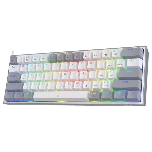 Redragon K617 Fizz 60% RGB Red Switches (White/Gray) Claviers Redragon, Ultra Pc Gamer Maroc