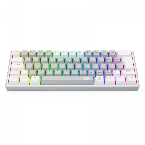 Redragon K617 Fizz 60% RGB Red Switches (Gray/White) Claviers Redragon, Ultra Pc Gamer Maroc