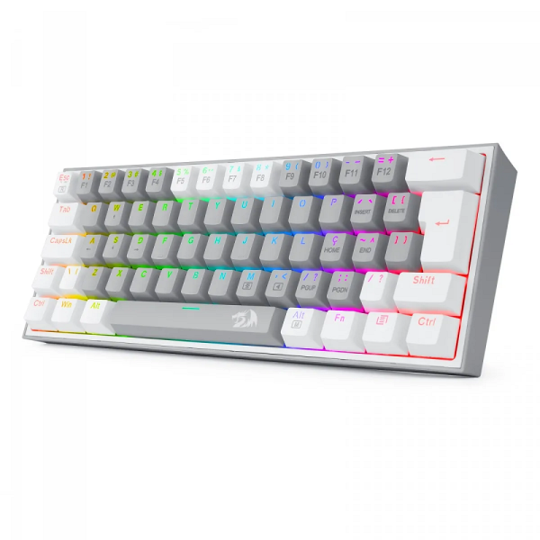 Redragon K617 Fizz 60% RGB Red Switches (Gray/White) Claviers Redragon, Ultra Pc Gamer Maroc