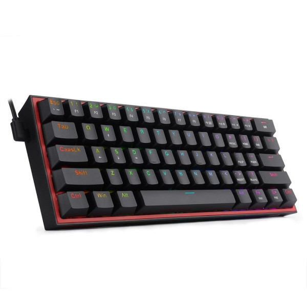 Redragon K617 Fizz 60% RGB Red Switches (Black) Claviers Redragon, Ultra Pc Gamer Maroc
