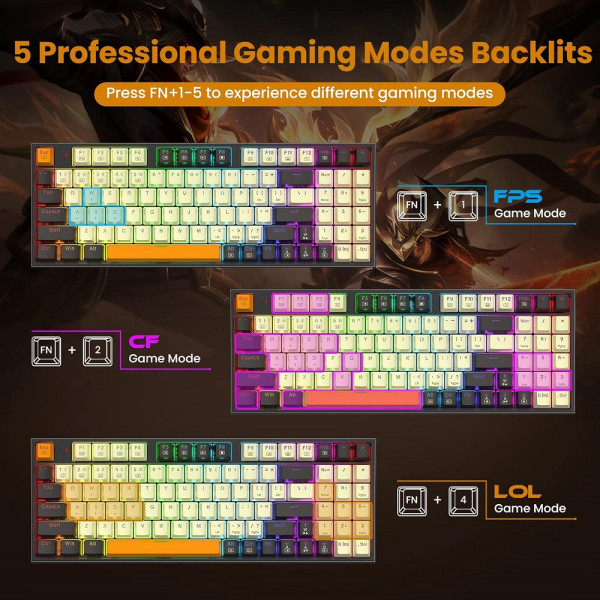 Redragon K636 CLO RGB Red Switches Claviers Redragon, Ultra Pc Gamer Maroc