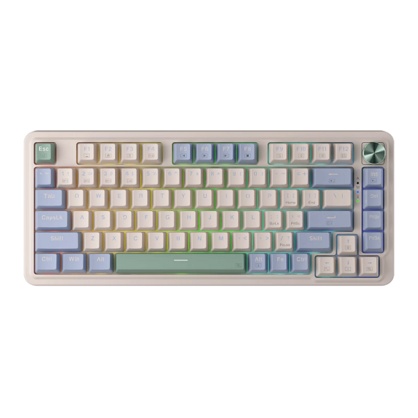Redragon K673 PRO 75% Wireless RGB Red Switches (Vintage Blue) Claviers Redragon, Ultra Pc Gamer Maroc