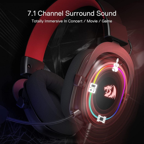 Redragon H510 Zeus-X RGB Wired Gaming Headset Casques Redragon, Ultra Pc Gamer Maroc