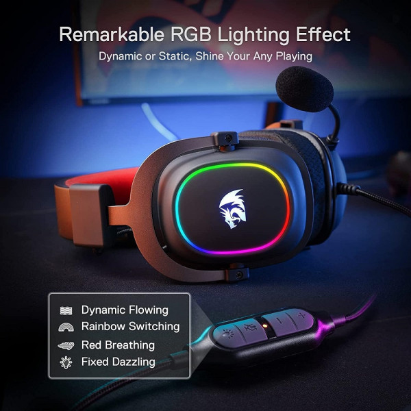 Redragon H510 Zeus-X RGB Wired Gaming Headset Casques Redragon, Ultra Pc Gamer Maroc