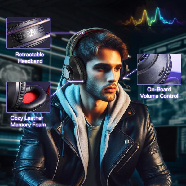 Redragon H231 Scream Wired Gaming Headset Casques Redragon, Ultra Pc Gamer Maroc