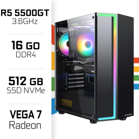PC Gamer UltraPC Ryzen 5 5500GT/512GB SSD/16GB/Radeon Vega7 PC Gamer Standard UltraPC, Ultra Pc Gamer Maroc