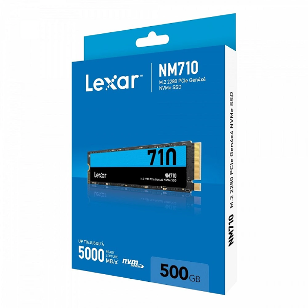Lexar NM710 M.2 PCIe NVMe 500GB Disques SSD Lexar, Ultra Pc Gamer Maroc