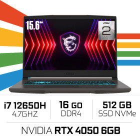 MSI Thin B12VE i7-12650H/16GB DDR4/512GB SSD/RTX4050 6GB/15.6'' 144Hz PC Portables Gamer MSI, Ultra Pc Gamer Maroc