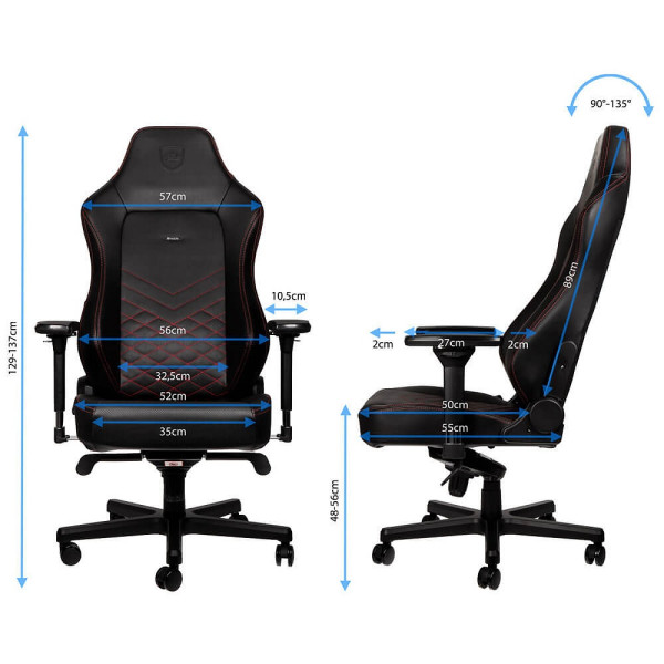 Noblechairs HERO Black/Red Chaise gamer Noblechairs, Ultra Pc Gamer Maroc
