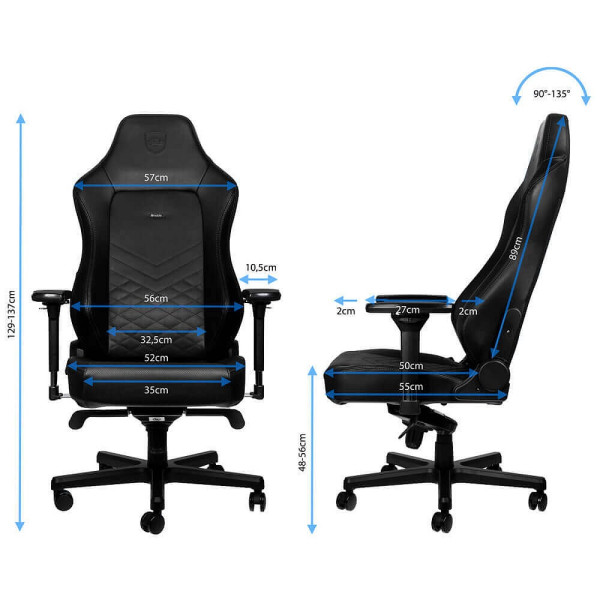 Noblechairs HERO Black Chaise gamer Noblechairs, Ultra Pc Gamer Maroc