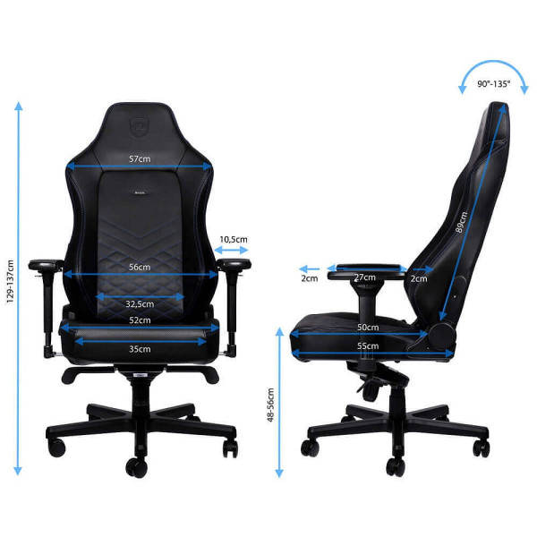 Noblechairs HERO (noir/bleu) Chaise gamer Noblechairs, Ultra Pc Gamer Maroc