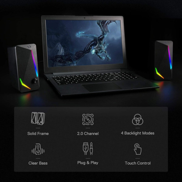 Redragon GS510 Waltz Gaming Speaker 2.0 Périphériques Redragon, Ultra Pc Gamer Maroc