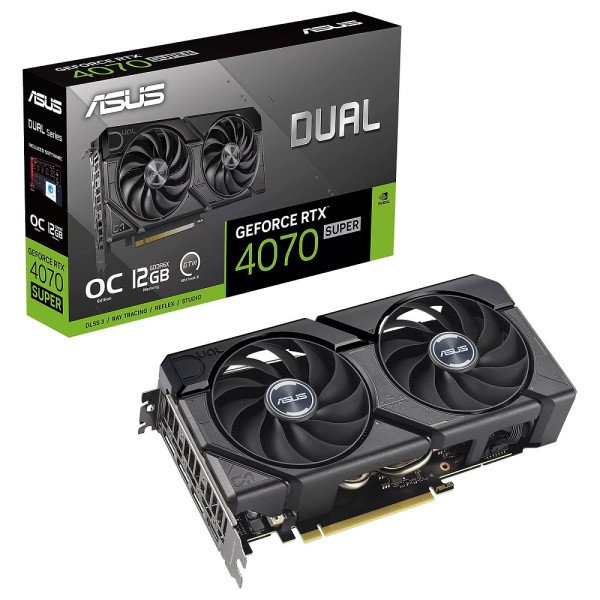 ASUS GeForce RTX 4070 SUPER Dual EVO OC Edition 12GB GDDR6X Cartes graphiques ASUS, Ultra Pc Gamer Maroc