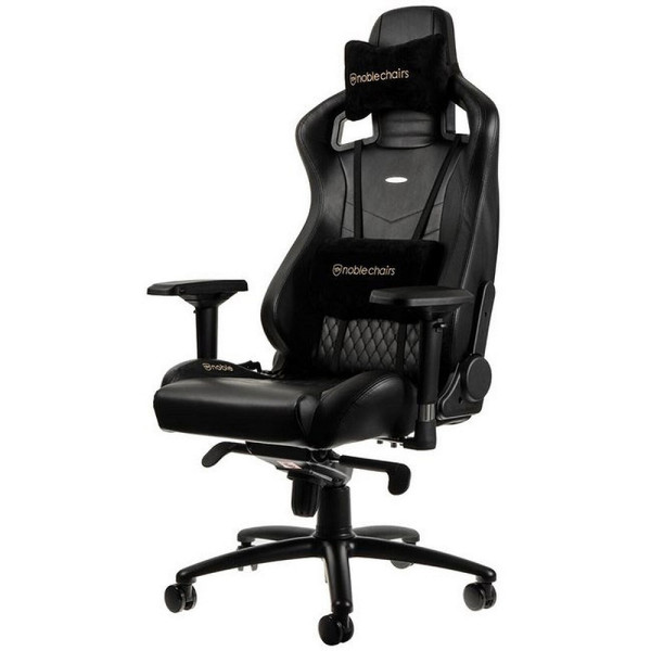 Noblechairs EPIC Real Leather Black Chaise gamer Noblechairs, Ultra Pc Gamer Maroc