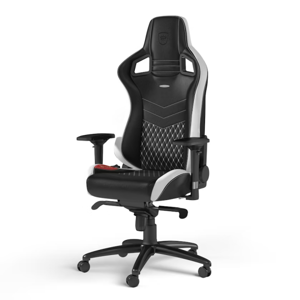 Noblechairs EPIC Real Leather Black/Red/White Chaise gamer Noblechairs, Ultra Pc Gamer Maroc