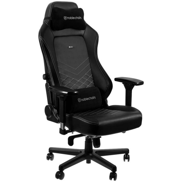 Noblechairs HERO Black/Platinum White Chaise gamer Noblechairs, Ultra Pc Gamer Maroc