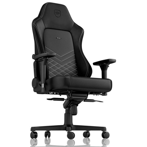 Noblechairs HERO Black/Platinum White Chaise gamer Noblechairs, Ultra Pc Gamer Maroc